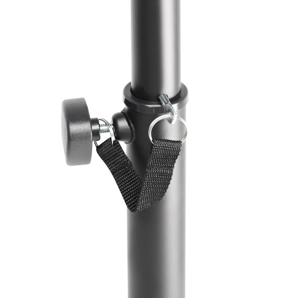 Image of the Adam Hall Stands SPS 822 speaker pole with M20 thread, showcasing its design and features.