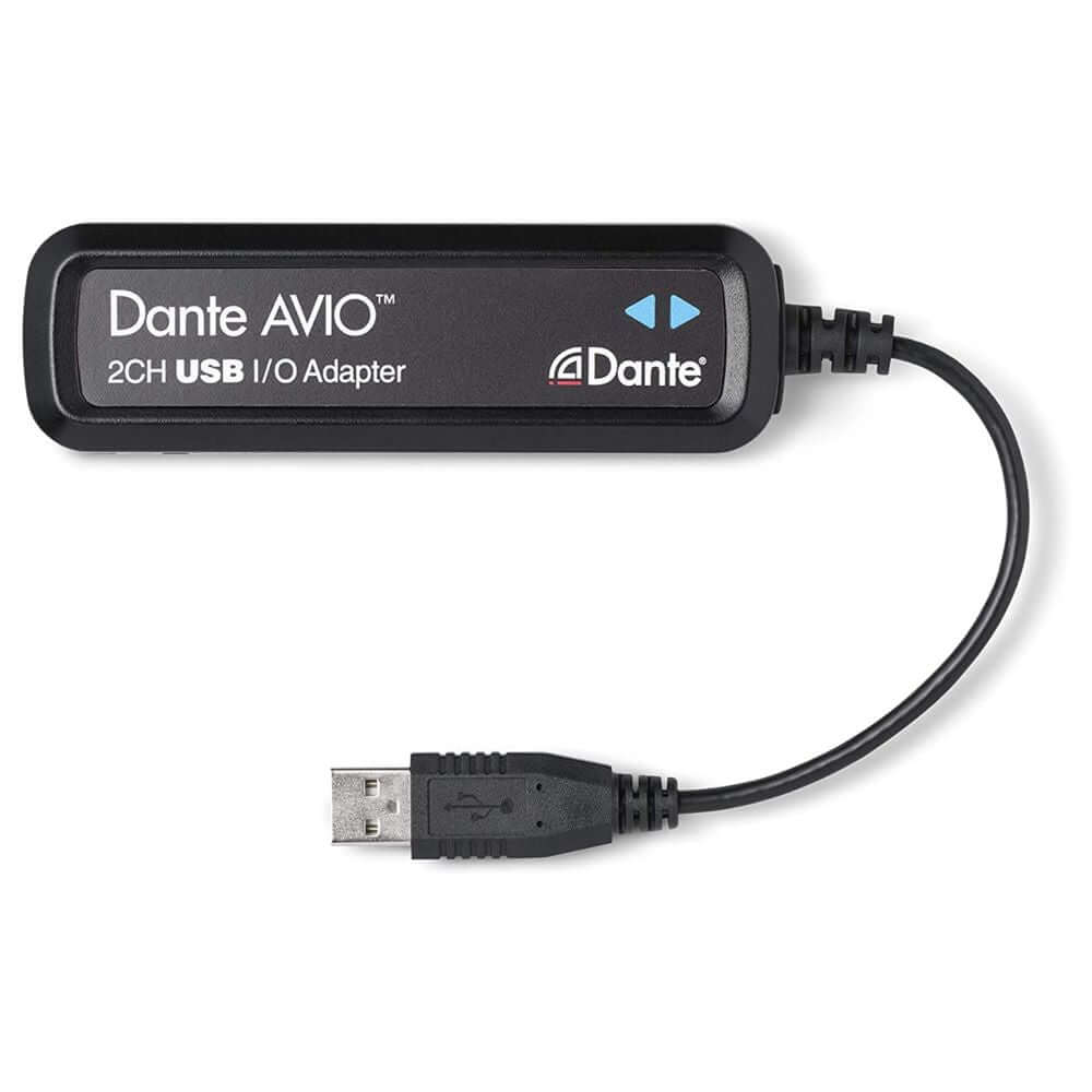Audinate Dante AVIO USB IO Adapter 2X2 Channel, a device for audio networking.