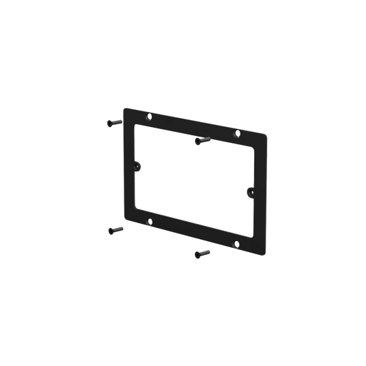 AUDAC WB50/AF Adapter Frame designed for 3-gang US standard wall boxes, showcasing its sleek design and functionality.