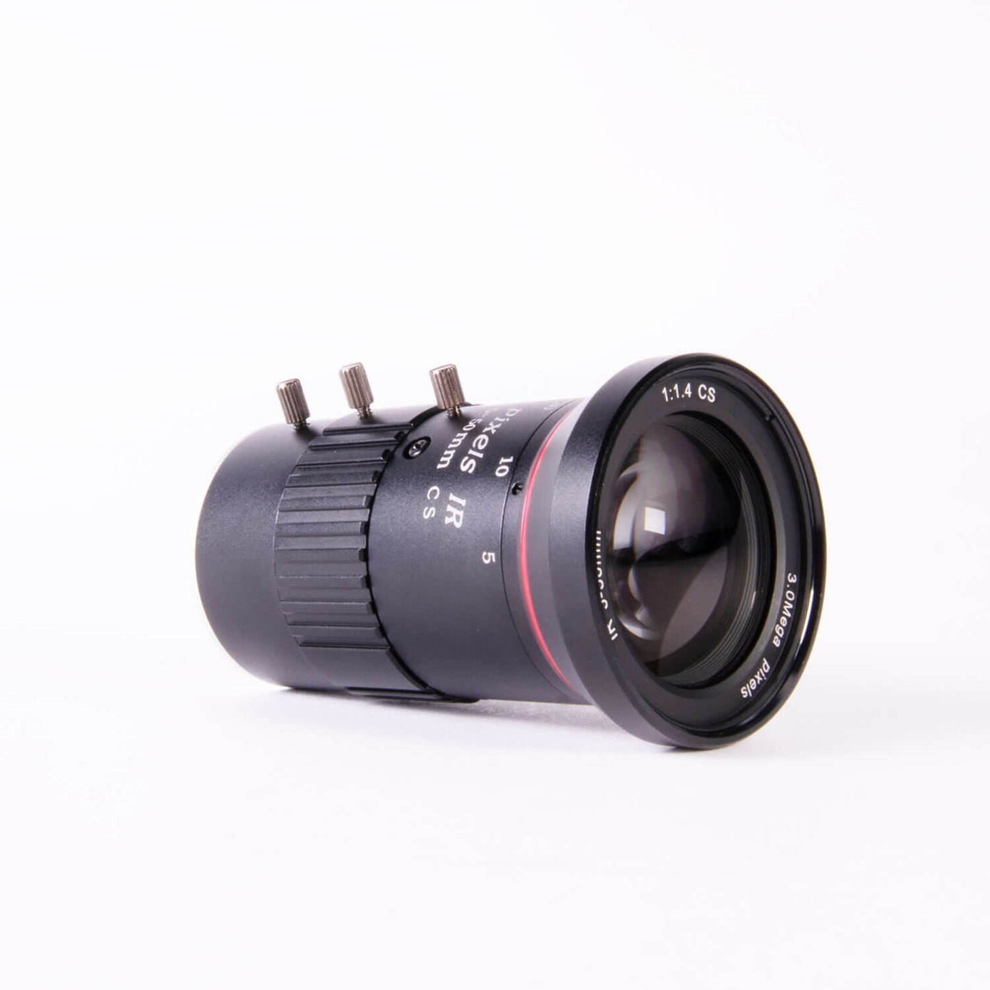 AIDA Imaging HD Varifocal 5.0-50mm Manual Iris CS Mount Lens displayed on a white background.