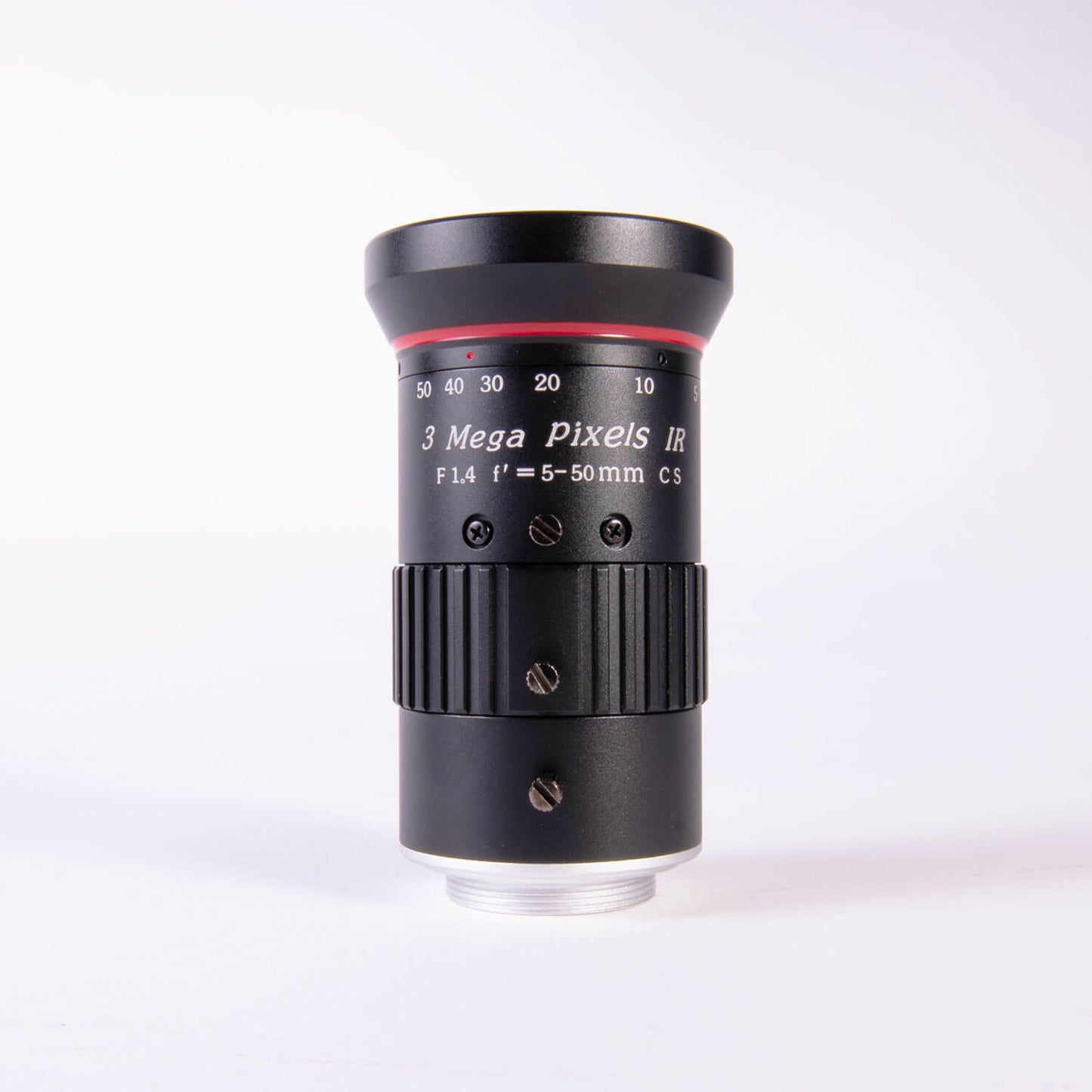 AIDA Imaging HD Varifocal 5.0-50mm Manual Iris CS Mount Lens displayed against a neutral background.