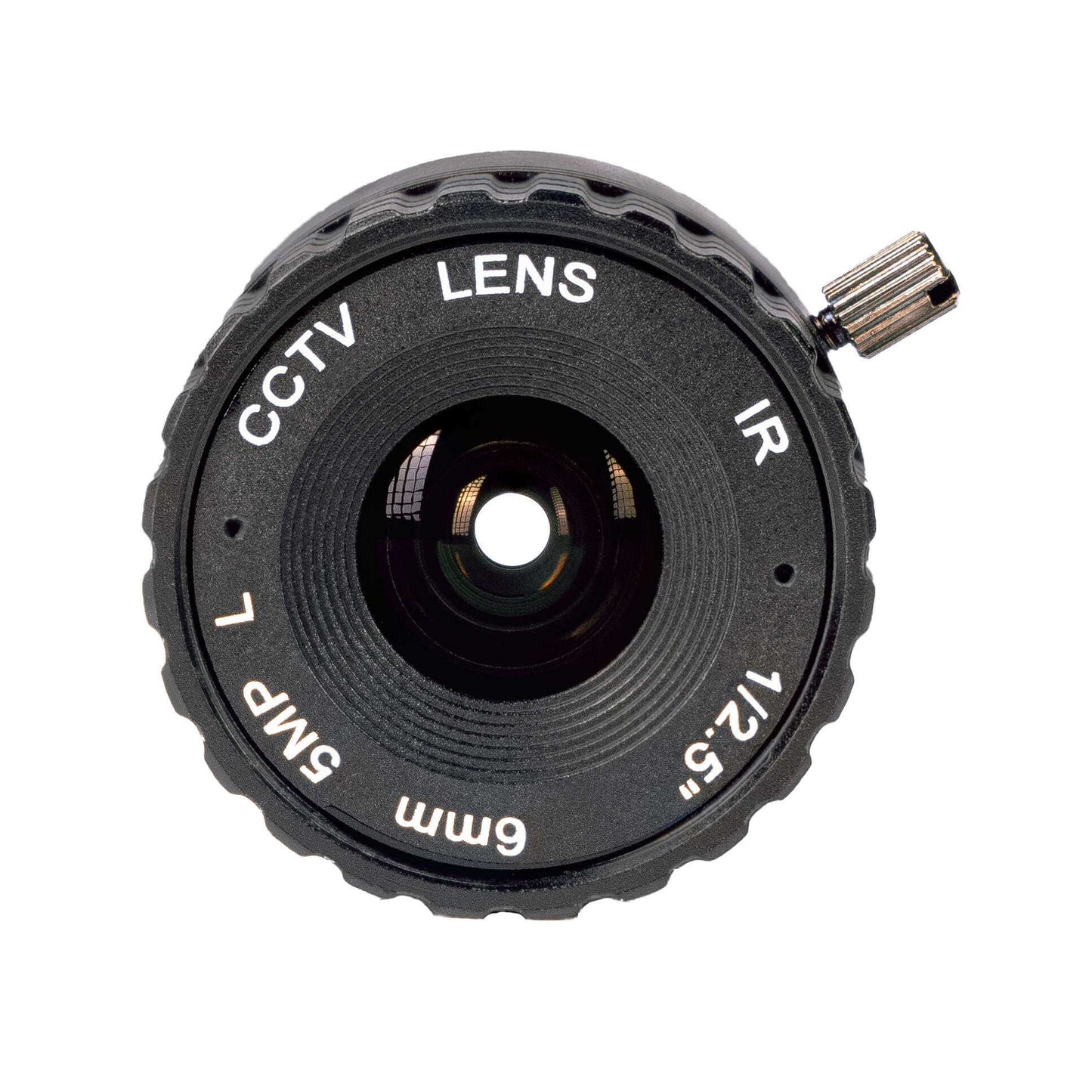 AIDA Imaging 6mm HD CS Mount Lens designed for 1.3 to 5MP cameras, showcasing a high-resolution fixed focal lens.