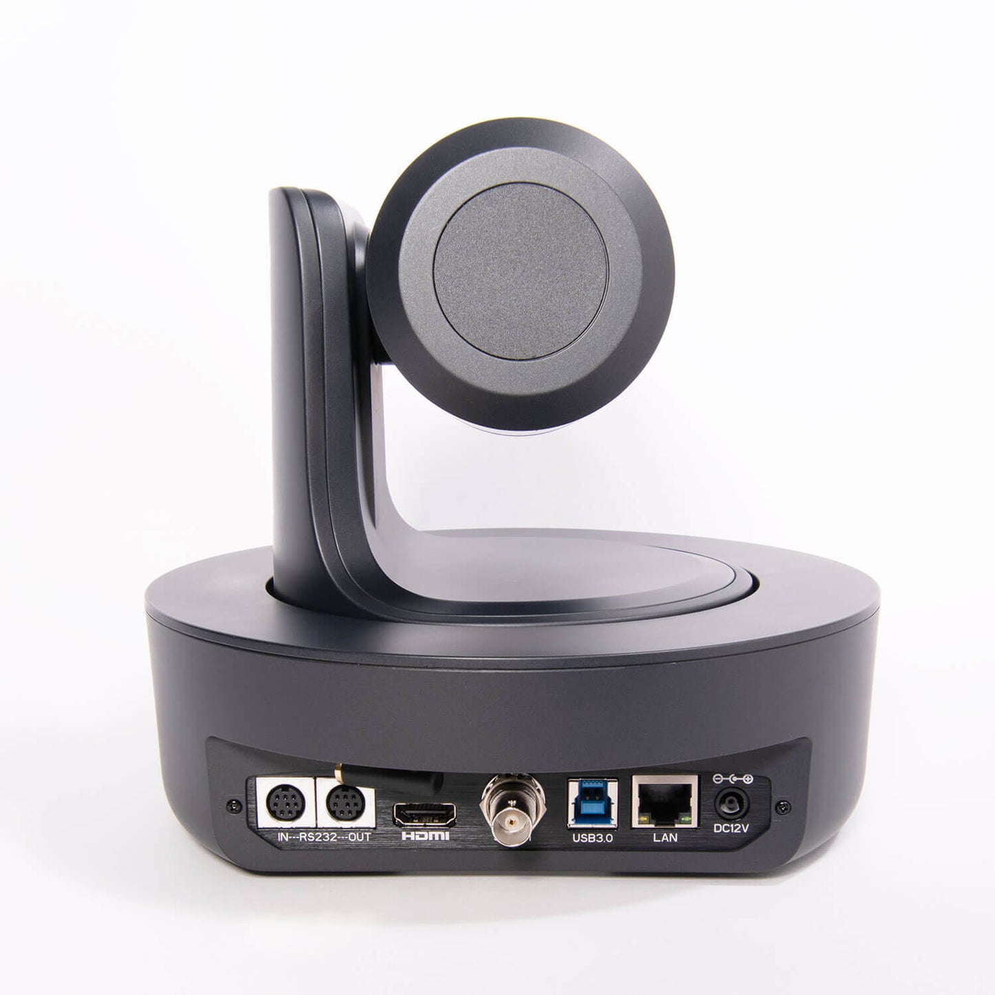 AIDA Imaging PTZ-X12-IP Full HD Broadcast and Conference PTZ Camera featuring 12X zoom capability and multiple output options.