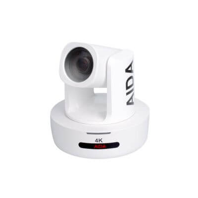AIDA Imaging Broadcast/Conference NDI|HX 4K PTZ Camera with 30X Zoom in white color.