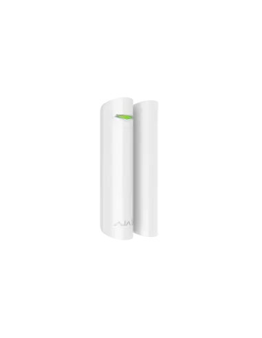 AJAX DoorProtect Plus White Indoor Detector featuring shock and tilt sensors for enhanced security.