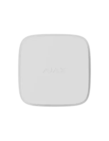 AJAX FireProtect 2 Indoor Wireless Detector in white color, designed for detecting heat and smoke.