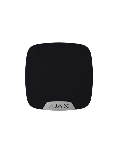 AJAX HomeSiren Indoor Wireless Siren in black color, designed for home security.
