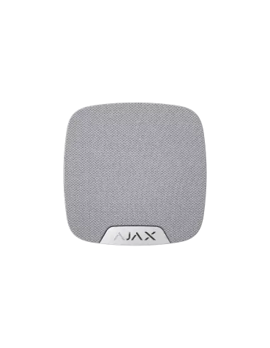 AJAX HomeSiren Indoor Wireless Siren in white color, compact design for home security.