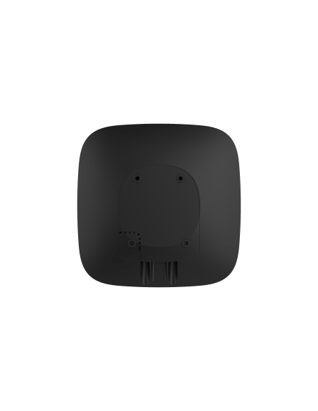 AJAX Hub 2 Wireless Control Panel in black color, featuring 4G connectivity with dual SIM and Ethernet port.