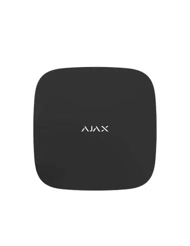AJAX Hub 4G Black with control panel, SIM card slot, and Ethernet port.
