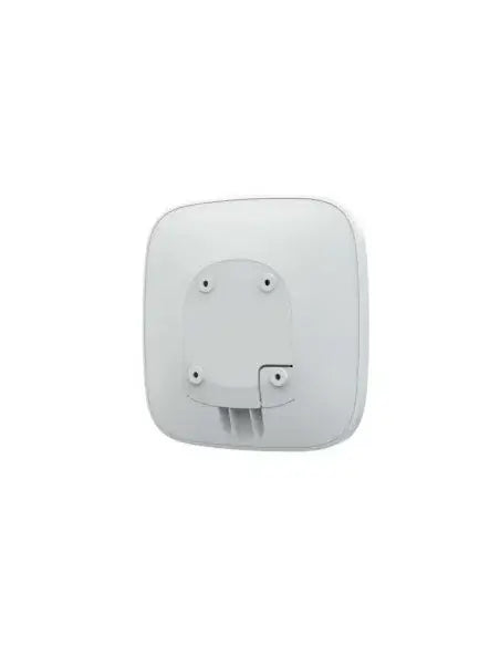 AJAX Hub 4G in white color featuring a control panel, 1 SIM slot, and an Ethernet port.