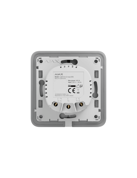 AJAX LightCore 2-Way Wireless Switch, a modern light control device designed for convenience and efficiency.