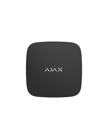 AJAX LeaksProtect Wireless Leak Detector in black, designed to detect leaks and prevent water damage.