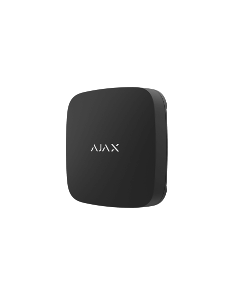 AJAX LeaksProtect Wireless Leak Detector in black, designed to detect leaks wirelessly.