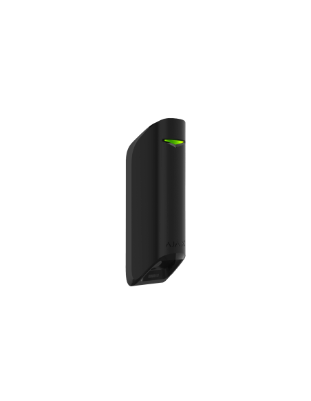 AJAX MotionProtection Indoor Motion Detector in black color designed for narrow spaces, suitable for windows and doors.