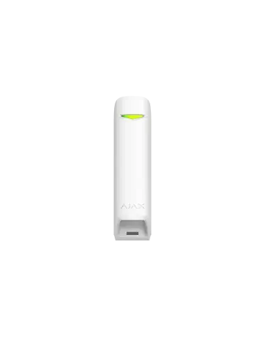 AJAX MotionProtection Indoor Motion Detector in white, designed for narrow spaces, suitable for windows and doors.
