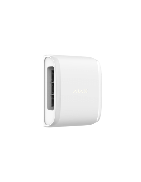 AJAX DualCurtain Outdoor Motion Sensor in white color, designed for bi-directional detection.