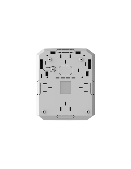 AJAX MultiTransmitter Jeweller in white color, designed for connecting wired alarms to AJAX systems.