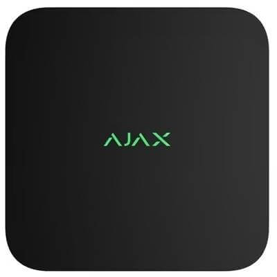 AJAX 8-Channel 4K NVR in black color, showcasing its design and features.