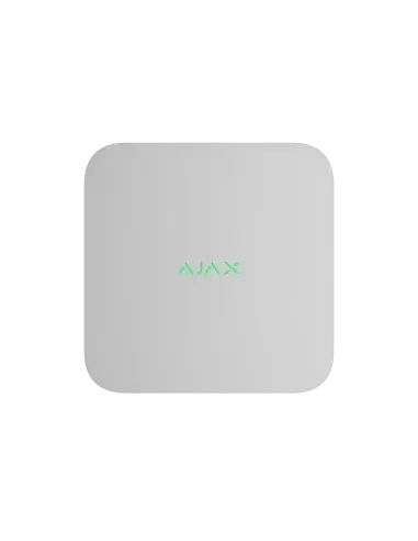 AJAX 8-Channel 4K NVR in white color, designed for high-definition video surveillance.