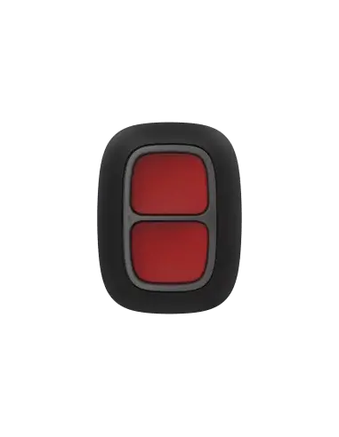 AJAX Double Button Black Wireless Smart Panic Button for emergency control and alerting.