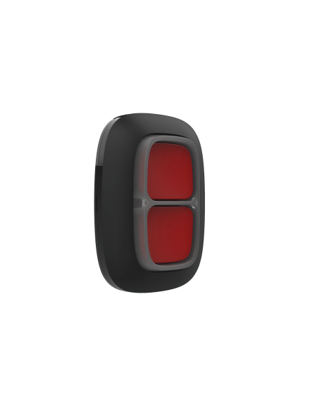 AJAX Double Button Black Wireless Smart Panic Button for emergency use and control modes.