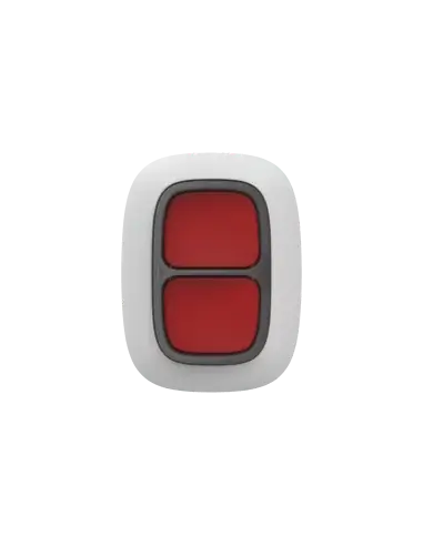 AJAX Double Button - a white wireless smart panic button designed for emergency situations.