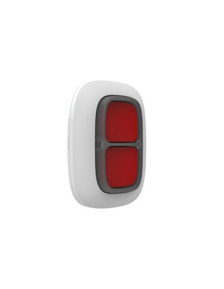 AJAX Double Button Wireless Smart Panic Button in white color designed for emergency control.