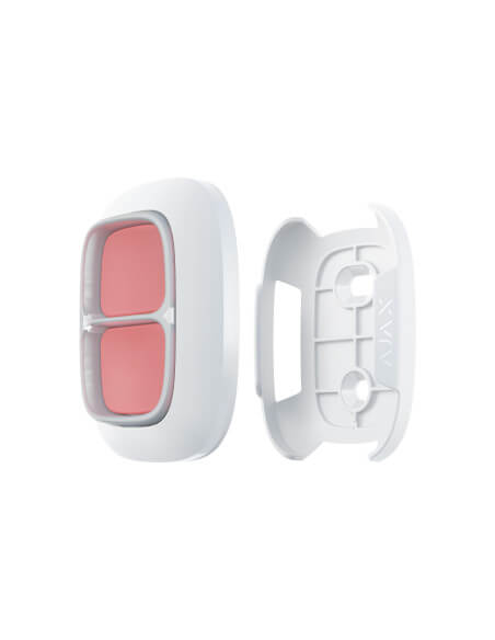 AJAX Button Holder designed for double buttons in white color, showcasing its sleek design and functionality.