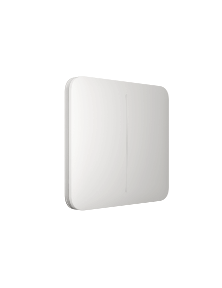 AJAX White SoloButton 2-Gang Switch, a modern electrical switch for controlling multiple circuits.