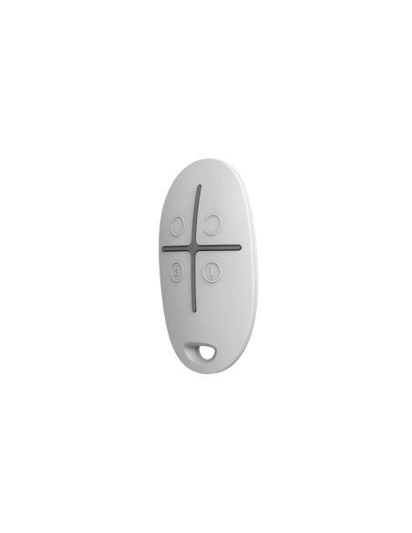 AJAX Wireless SpaceControl Fob Remote in white color, designed for remote control functionality.
