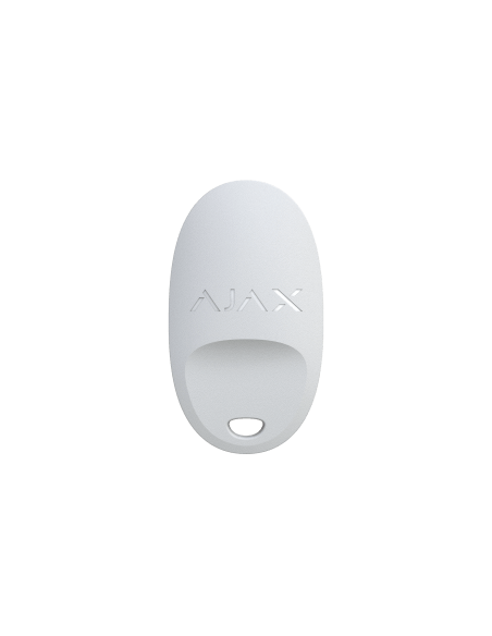 AJAX Wireless SpaceControl Fob Remote in white color, a compact remote control device.