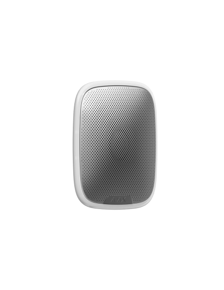 AJAX White StreetSiren Outdoor Wireless Siren on a white background.