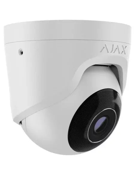 AJAX 5MP White IP Turret Camera with a 2.8mm wide view lens