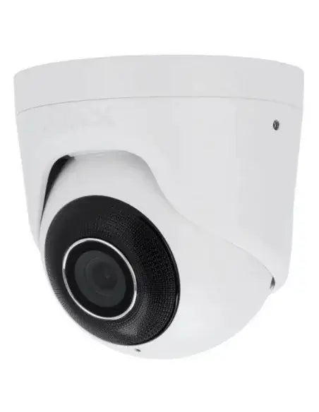 AJAX 5MP IP White Turret Camera with a 4mm lens, ideal for surveillance and security monitoring.