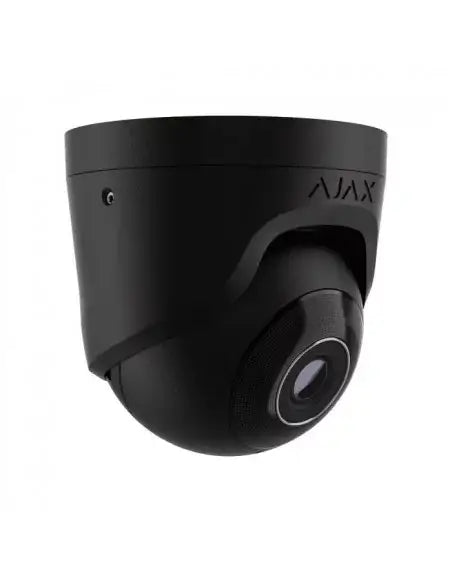 AJAX 8MP IP Black Turret Camera with a 4mm lens, designed for high-quality surveillance.