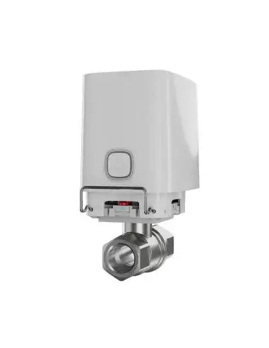 AJAX White Wireless WaterStop with 25mm thread, designed for efficient water management.