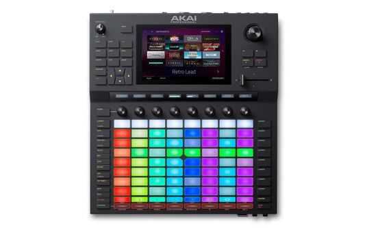 Akai Force standalone music production and performance system showcased in a product image.