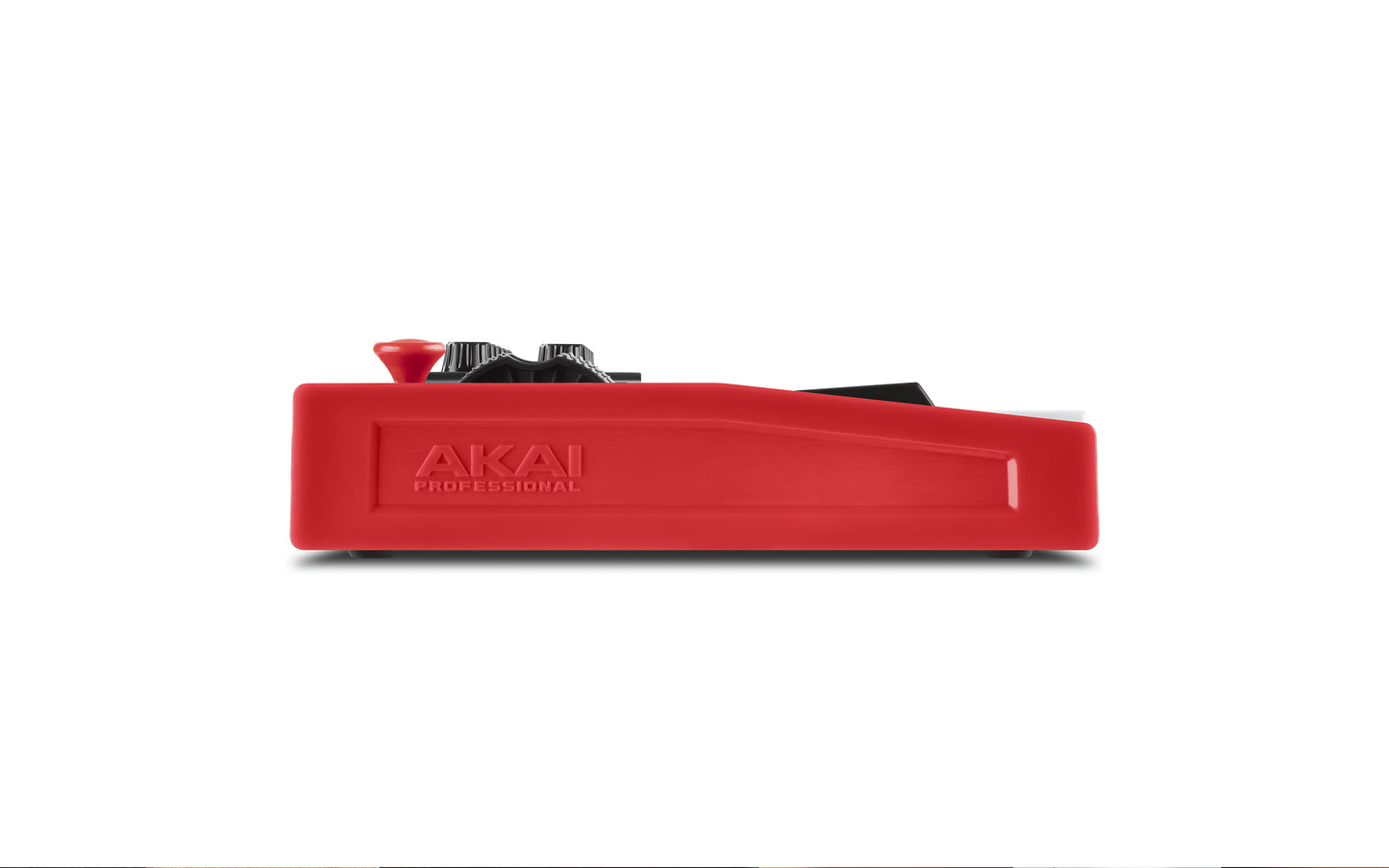 Side view of the Akai MPK Mini Plus, an expanded portable MIDI keyboard controller.