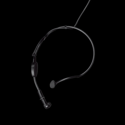 AKG C544 L rugged headworn microphone designed for sports use, shown from the top view.