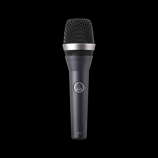 AKG D5 Professional Dynamic Cardioid Vocal Microphone on a plain background