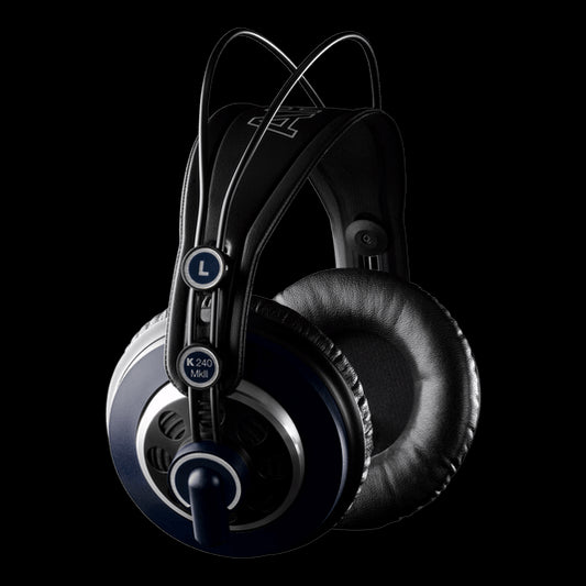 AKG K240 MKII semi-open studio headphones displayed on a white background.
