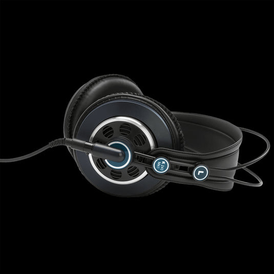 AKG K240 MKII semi-open studio headphones displayed on a flat surface.