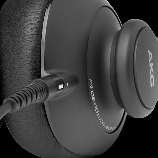 AKG K361 over-ear closed-back foldable studio headphones with a sleek design.