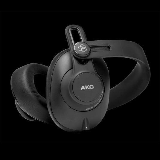 AKG K361 over-ear closed-back foldable studio headphones in a sleek design.