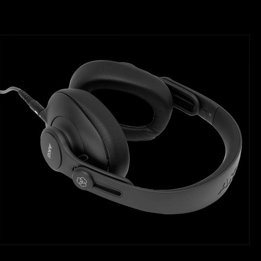 AKG K361 over-ear closed-back foldable studio headphones displayed from above.