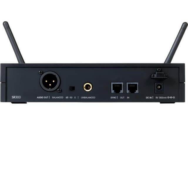 Image of the AKG DMS300 Digital Wireless Instrument Set showcasing the microphone system.