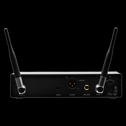 AKG WMS420 Wireless Presenter Set showing the back view of the device in white.