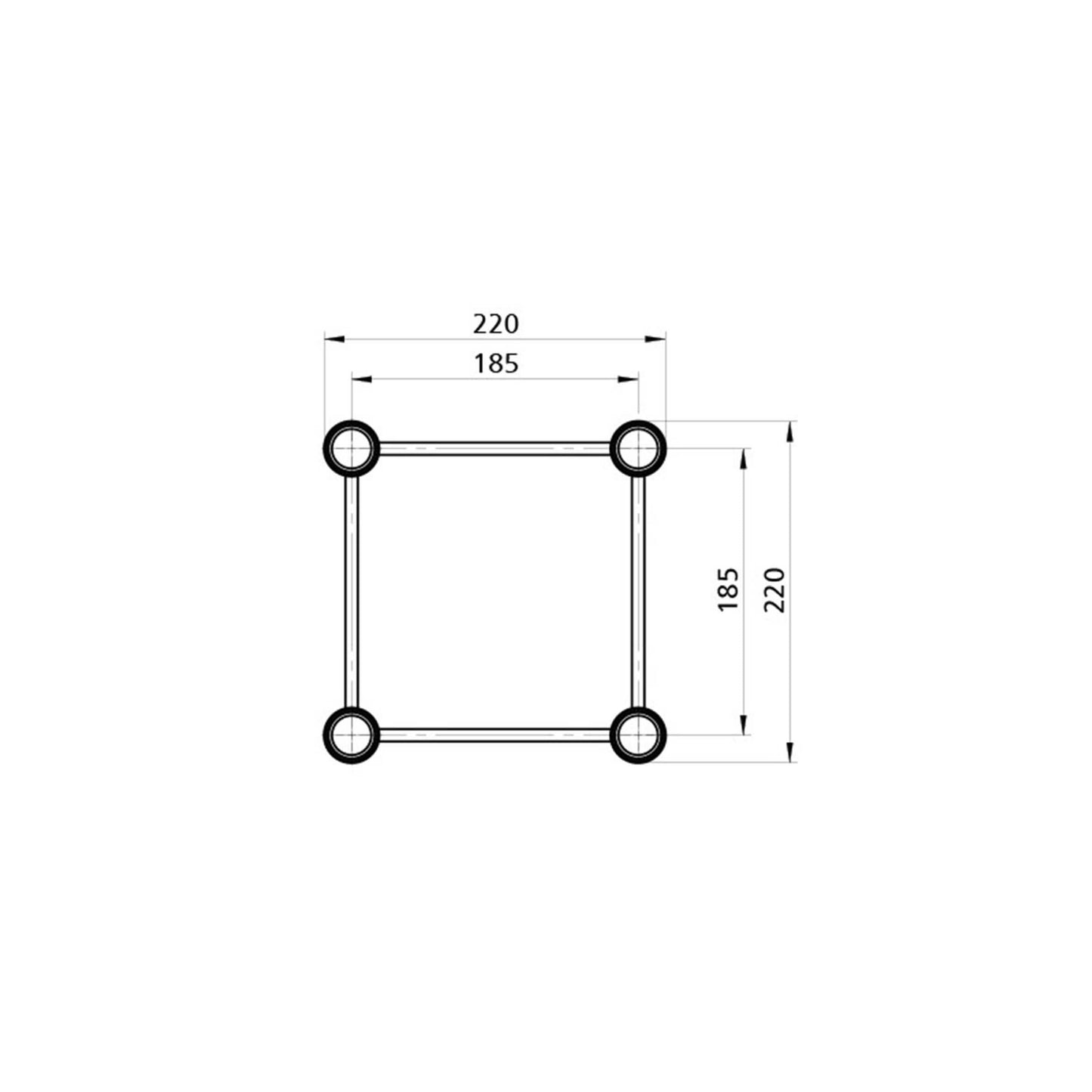 Lightweight aluminium stage truss for events and displays, featuring the ALUSTAGE QUAD 240 model.