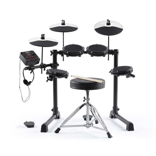 Alesis Debut Kit - Complete Electronic Drum Kit for Beginners featuring mesh heads and accessories.